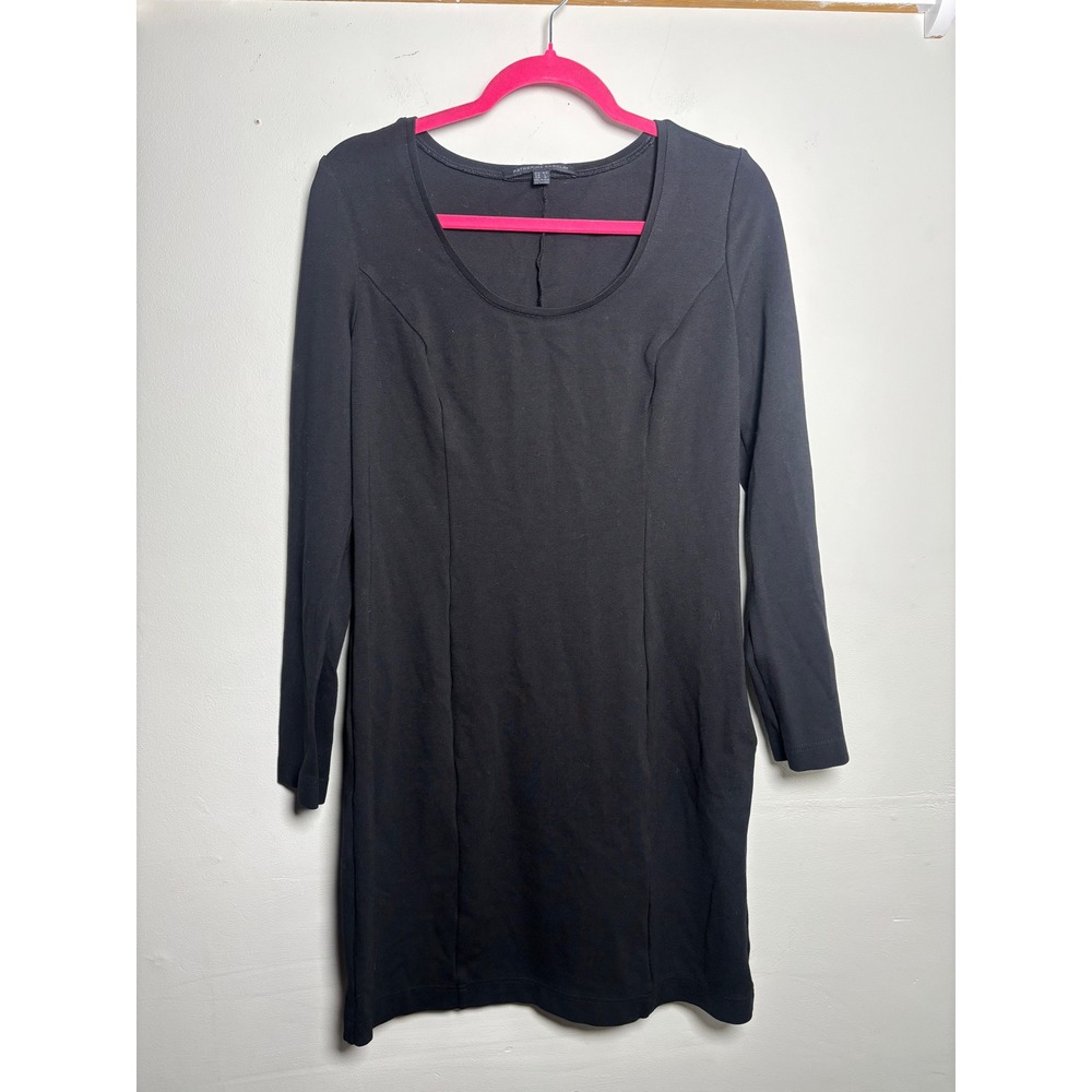 Katherine Barclay Black Ponte Knit Mini Dress Womens Large